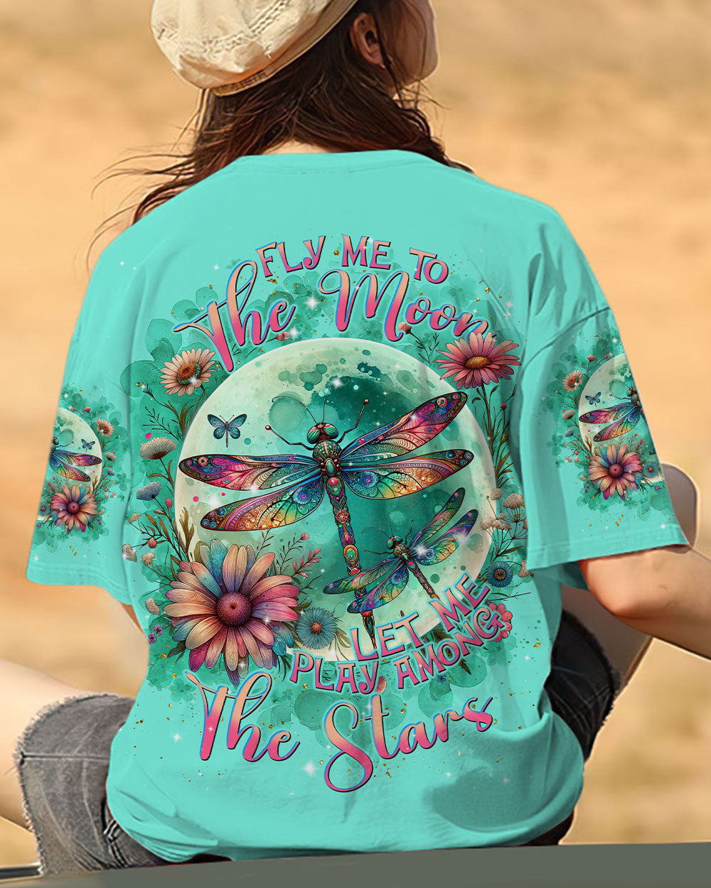 FLY ME TO THE MOON DRAGONFLY ALL OVER PRINT - TLNT1412233