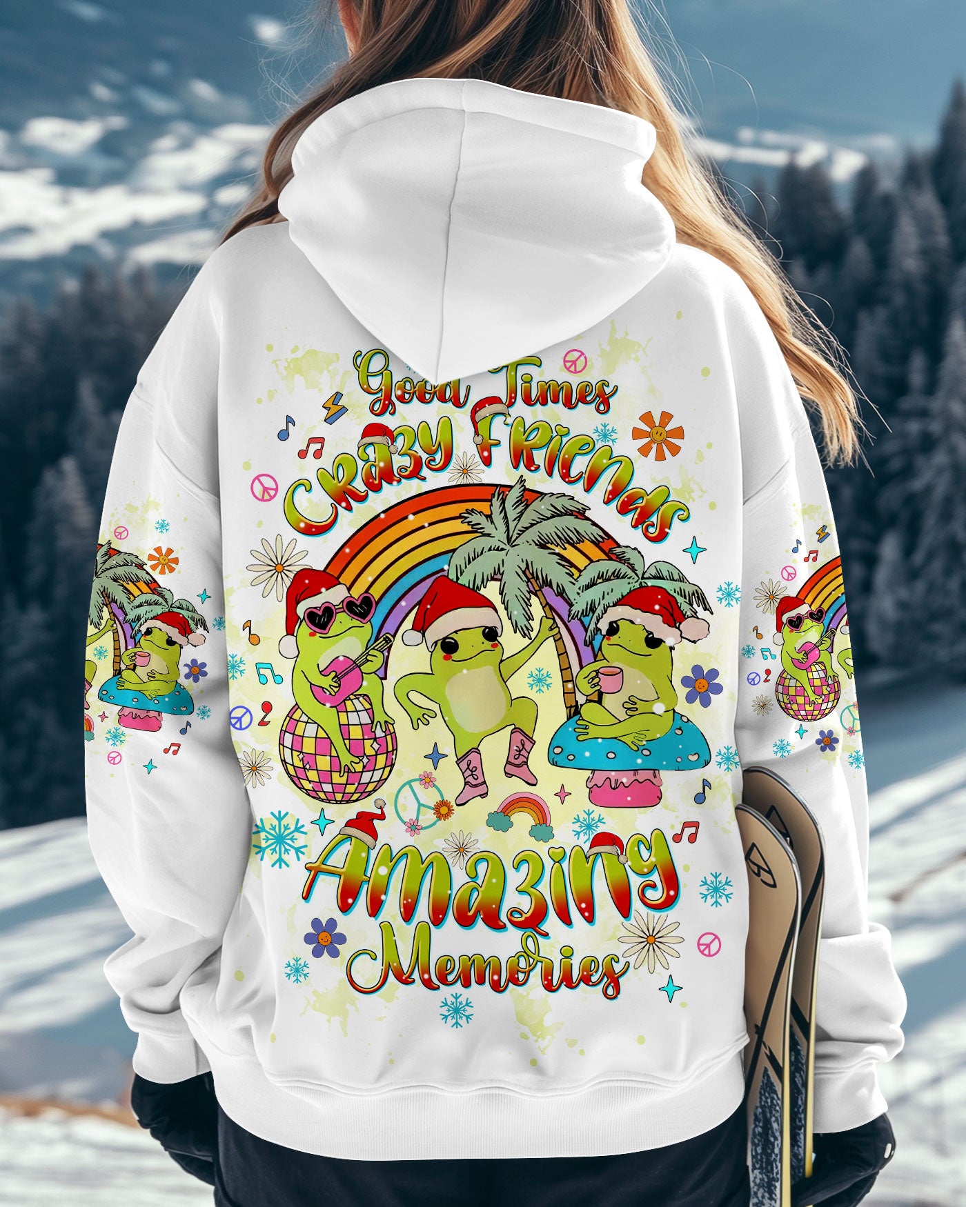 GOOD TIMES CRAZY FRIEND FROG CHRISTMAS ALL OVER PRINT - TLTW0111241
