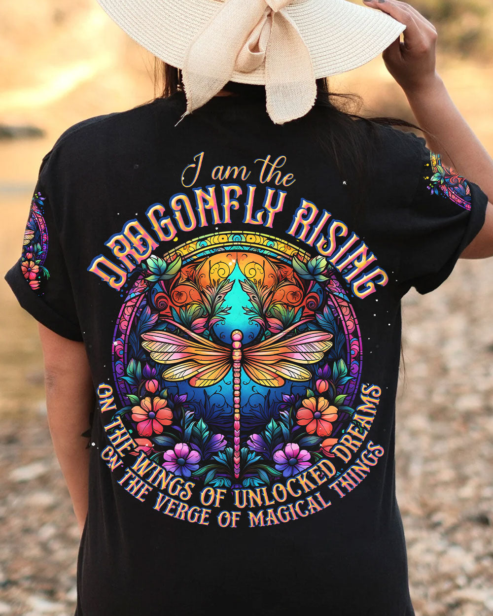 I AM THE DRAGONFLY RISING COLORFUL ALL OVER PRINT - TLNT2405232