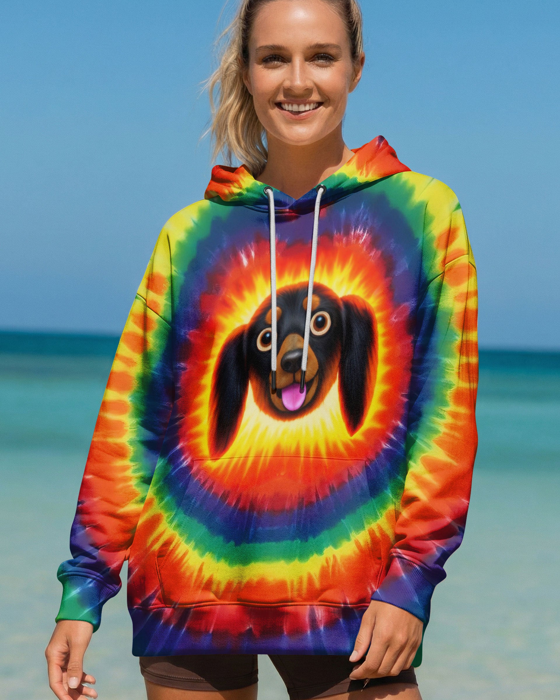 DACHSHUND DOG COLORFUL SWIRL ALL OVER PRINT - TLTW1301262