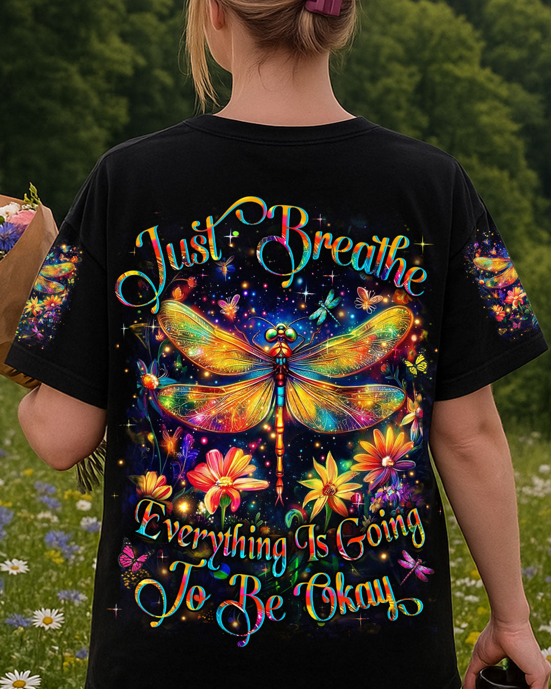 JUST BREATHE DRAGONFLY ALL OVER PRINT - YHHN3009251