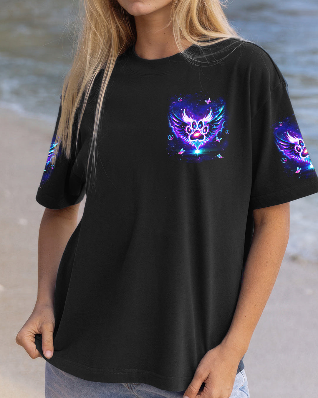 I BELIEVE THERE ARE ANGELS AMONG US PAW PRINT ALL OVER PRINT - YHHN3001262