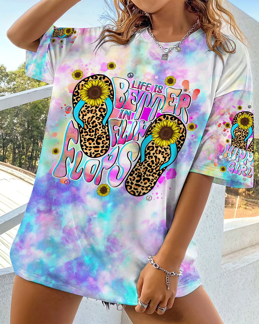 LIFE IS BETTER IN FLIP FLOPS TIE DYE ALL OVER PRINT - TLNT2908232