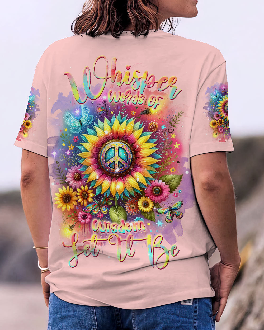 WHISPER WORDS OF WISDOM SUNFLOWER ALL OVER PRINT - TLNT2211231