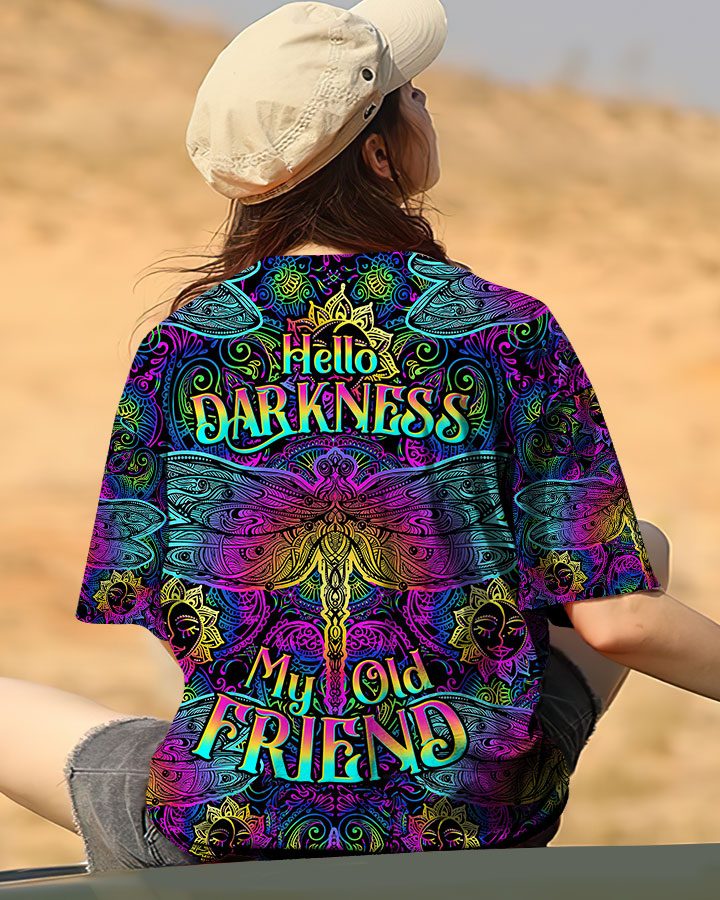 HELLO DARKNESS MY OLD FRIEND DRAGONFLY MANDALA ALL OVER PRINT - TLTW1707232