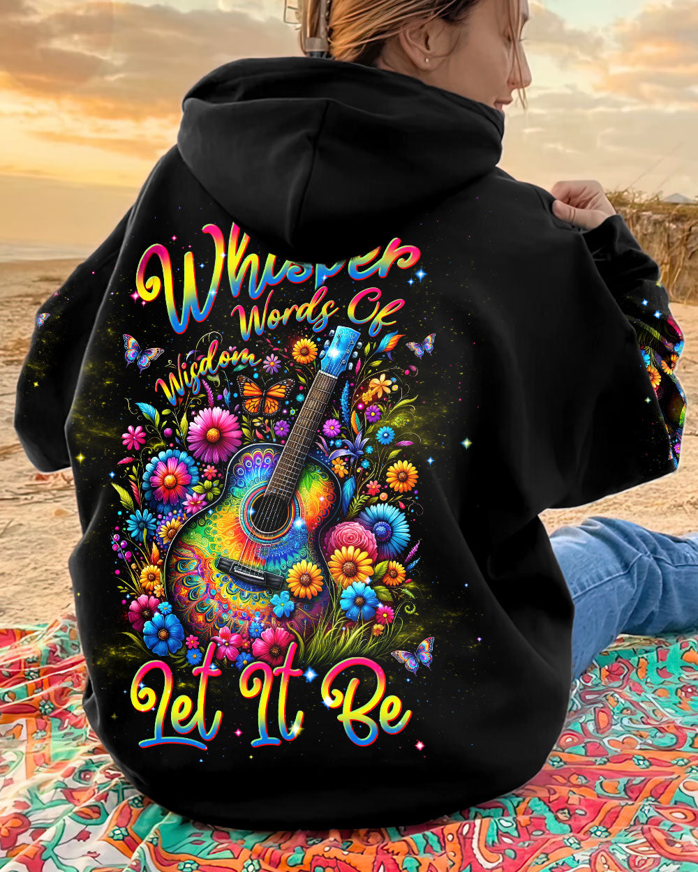 WHISPER WORDS OF WISDOM COLORFUL GUITAR ALL OVER PRINT - TLNT2812233