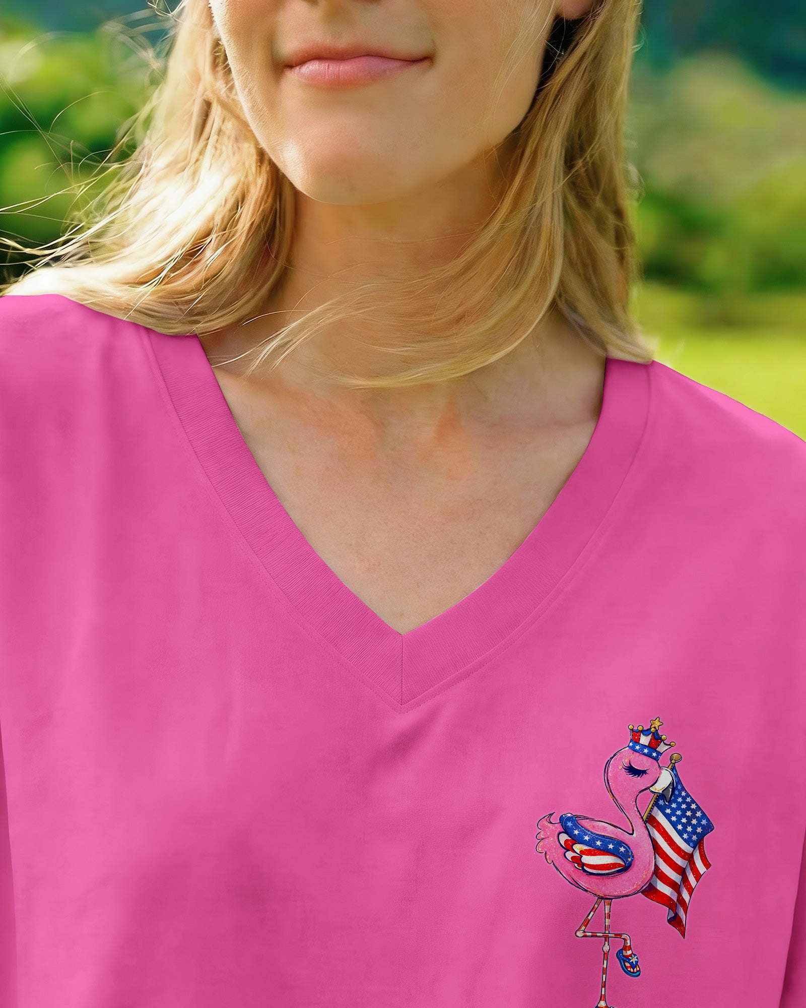 PROUD TO BE AN AMERIMINGO FLAMINGO ALL OVER PRINT  - TLNO2403262