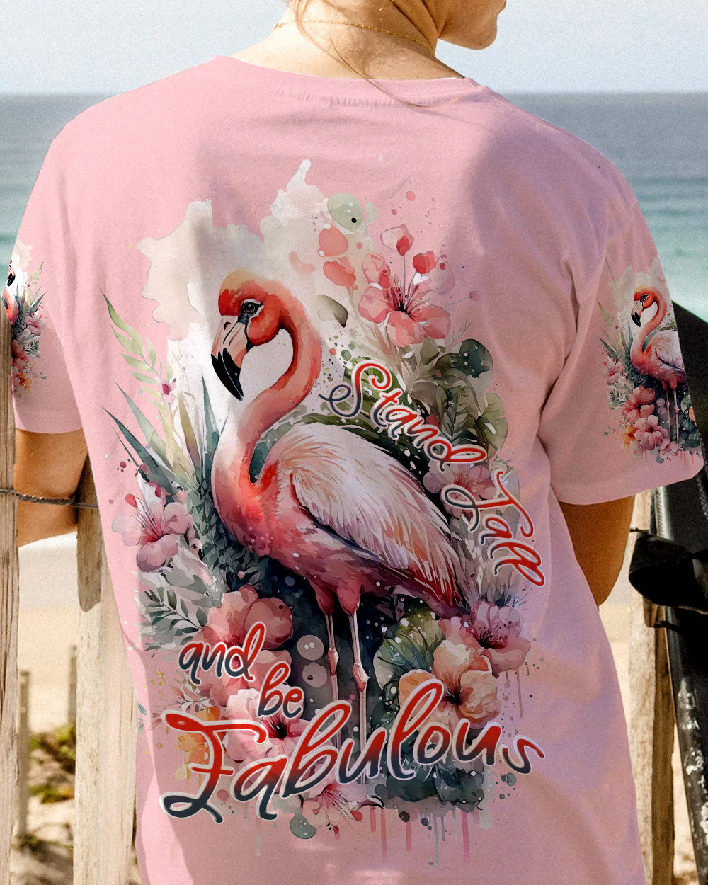 STAND TALL AND BE FABULOUS FLAMINGO ALL OVER PRINT - TLNT2006233