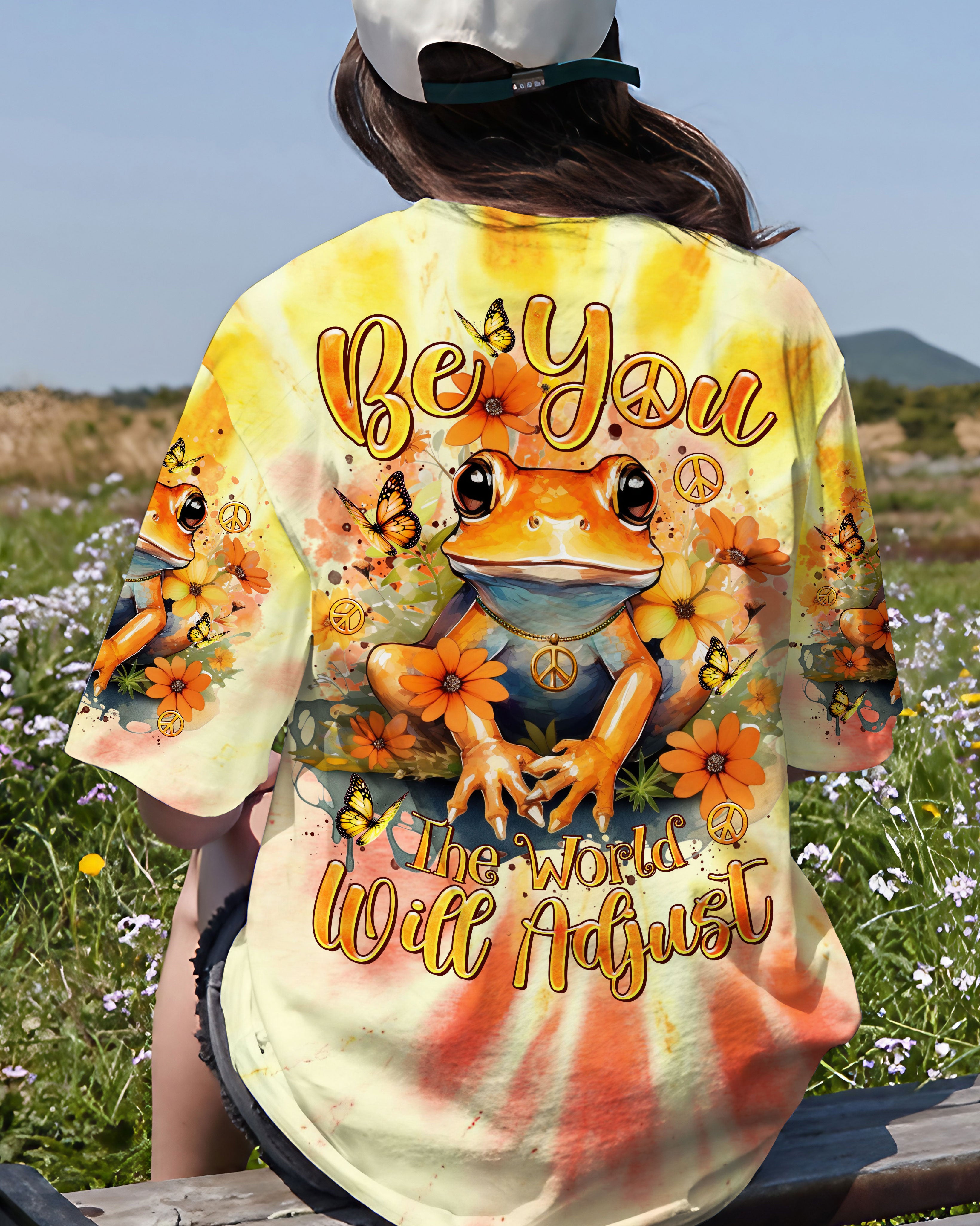 BE YOU THE WORLD WILL ADJUST FROG ALL OVER PRINT - TLTR1901242