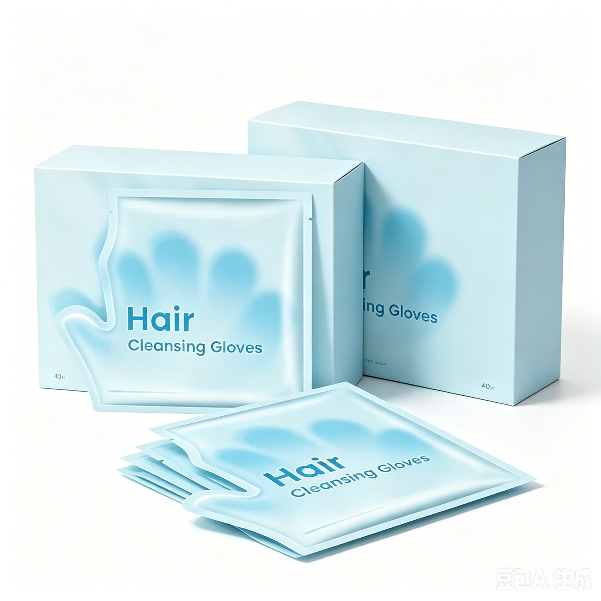 Rinse-Free Hair Cleansing Gloves for Oil Control (10-Pack)