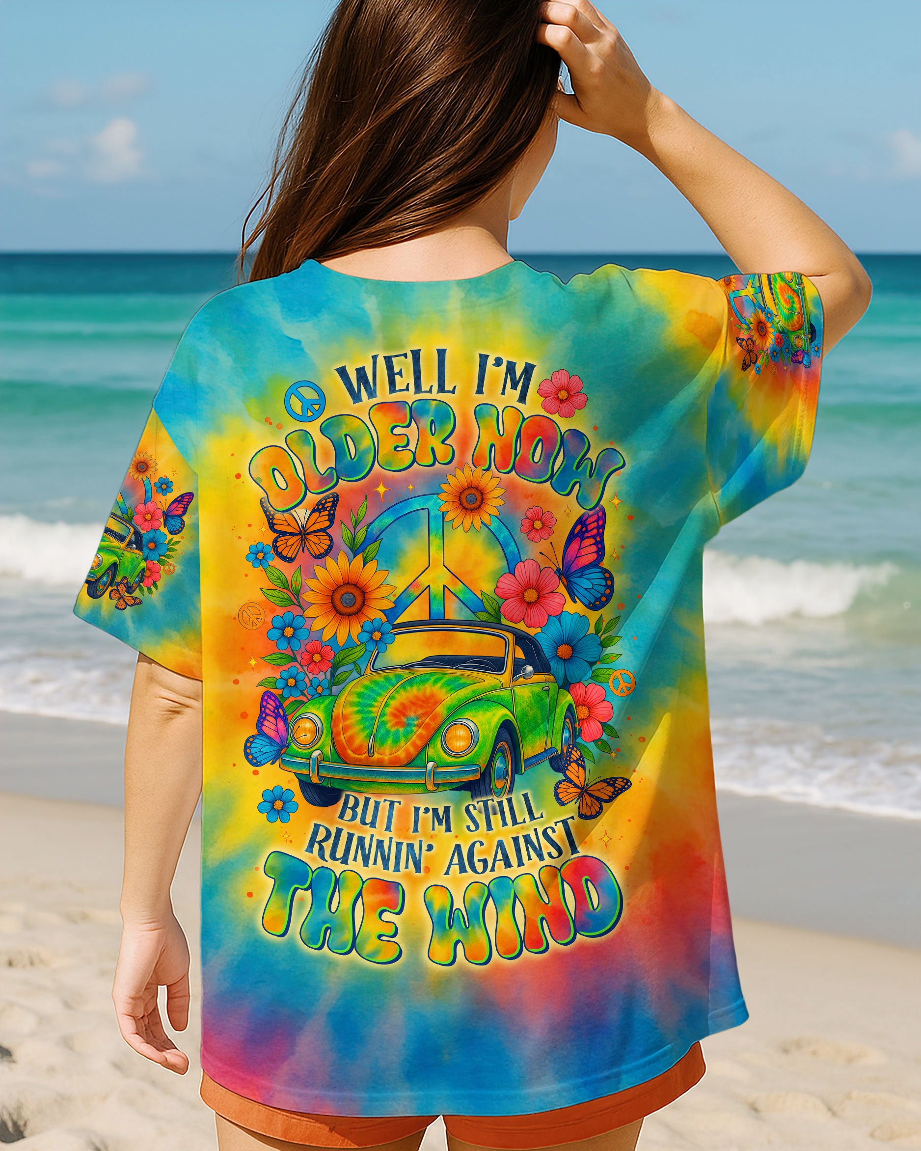 RUNNING AGAINST THE WIND CAR TIE DYE ALL OVER PRINT - TLTR2005253