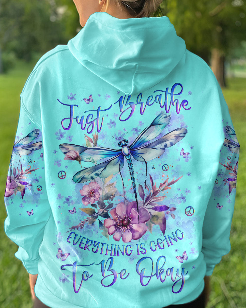 JUST BREATHE DRAGONFLY ALL OVER PRINT - YHLN3110234