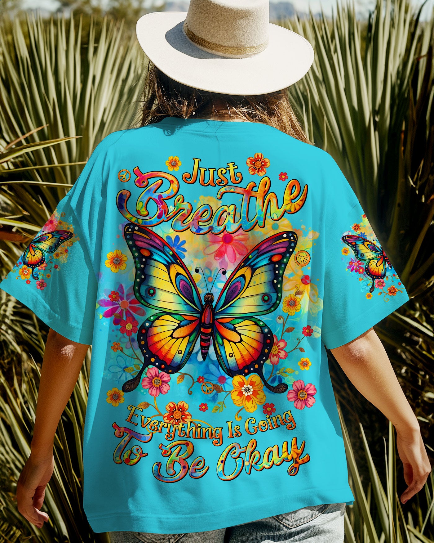 JUST BREATHE BUTTERFLY ALL OVER PRINT - TLTR2503253