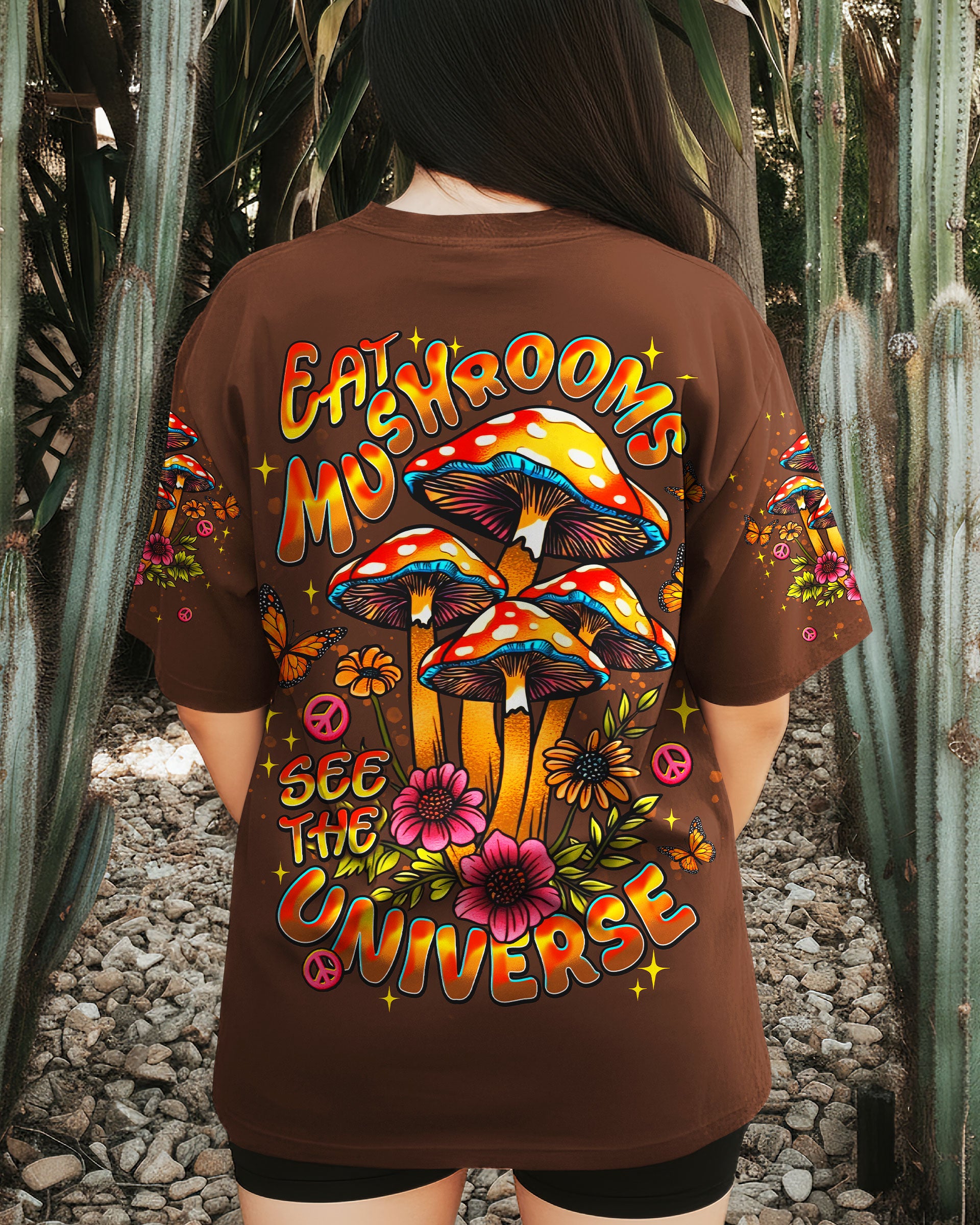 EAT MUSHROOMS SEE THE UNIVERSE ALL OVER PRINT - TLNT0910252