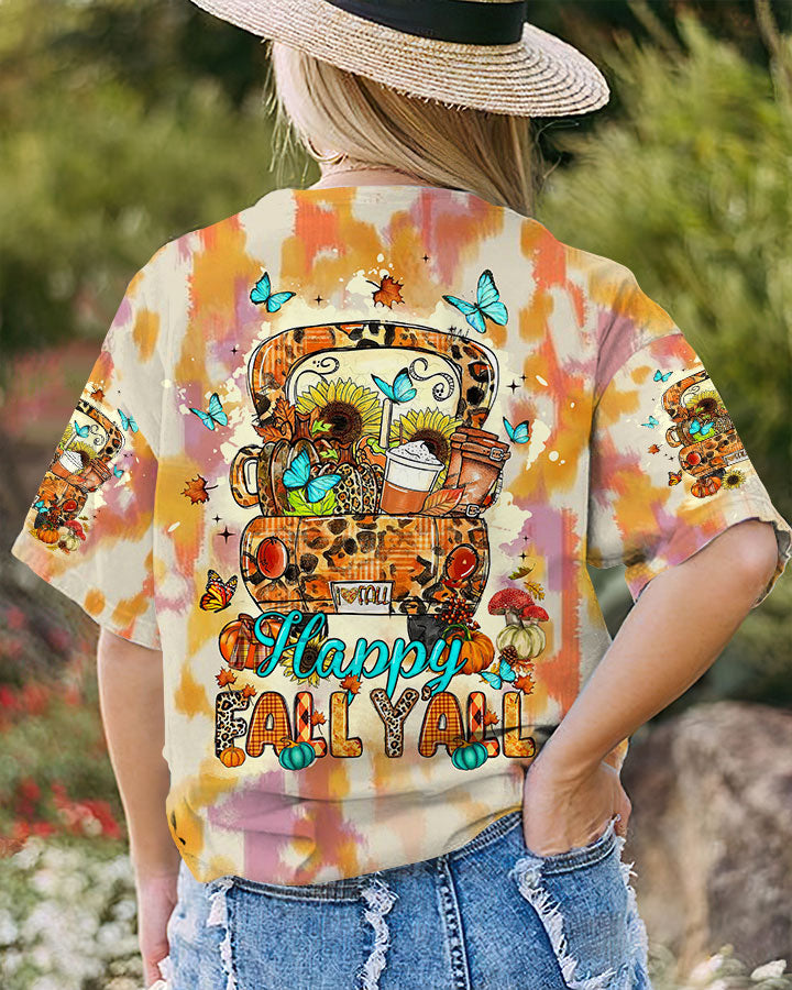 HAPPY FALL Y'ALL TIE DYE ALL OVER PRINT - TLTW2007231