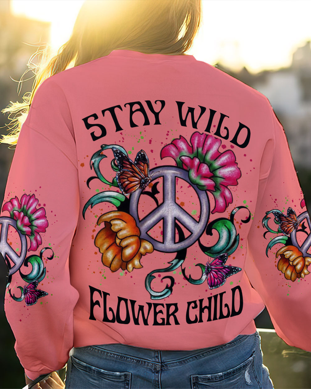 STAY WILD FLOWER CHILD ALL OVER PRINT - YHLN2302233
