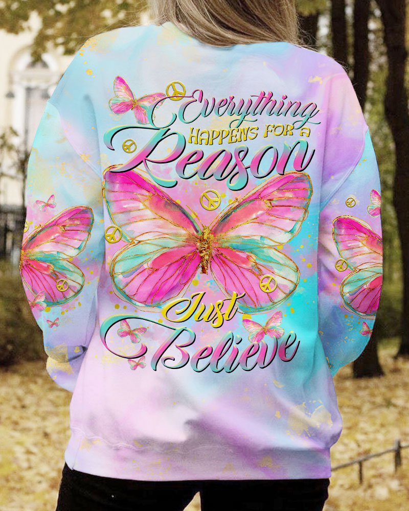 JUST BELIEVE BUTTERFLY ALL OVER PRINT - TLTR1408232