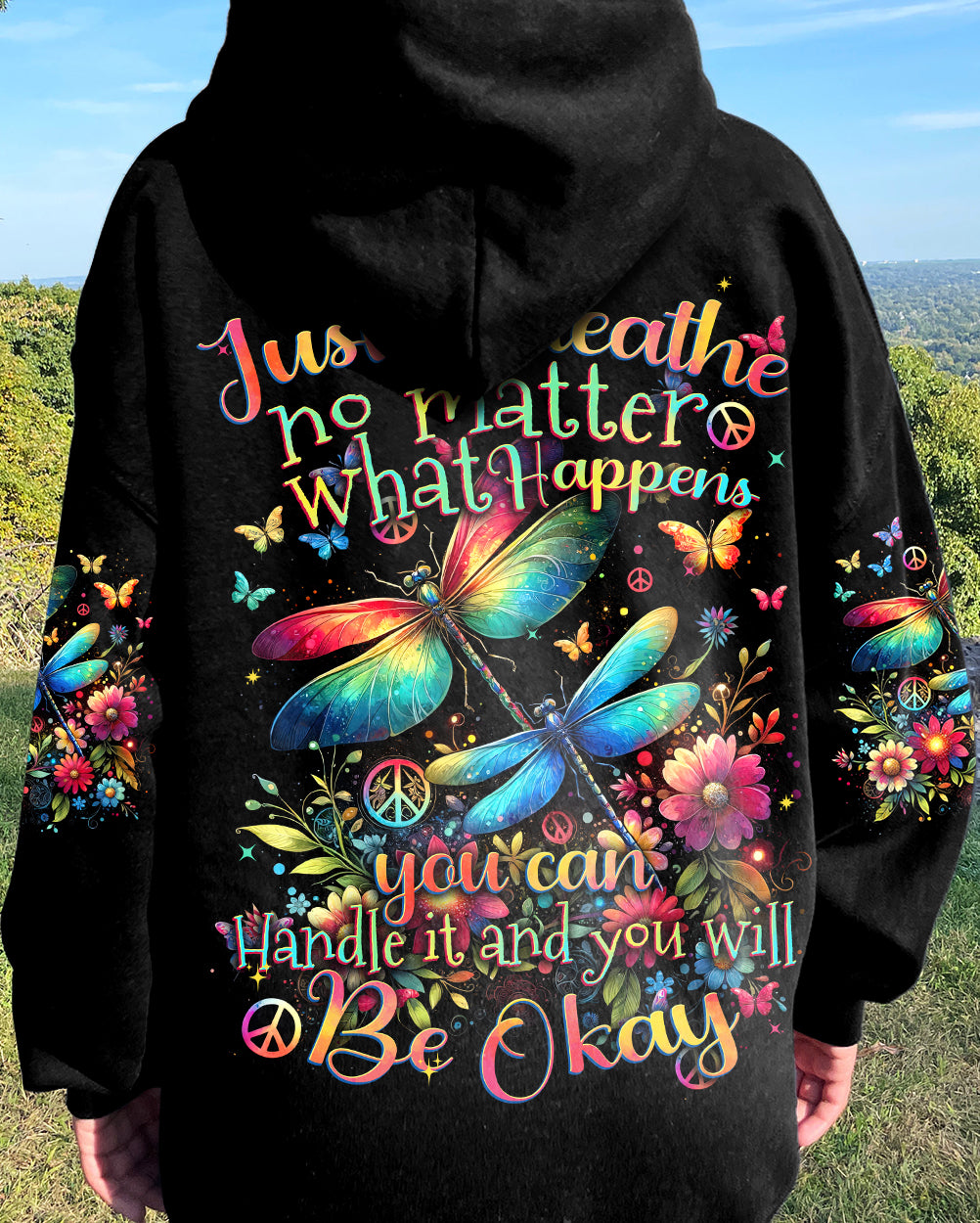 JUST BREATHE DRAGONFLIES ALL OVER PRINT - TYTD2001241
