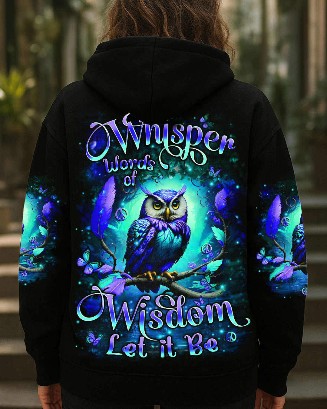 WHISPER WORDS OF WISDOM LET IT BE OWL ALL OVER PRINT - YHHN2309252