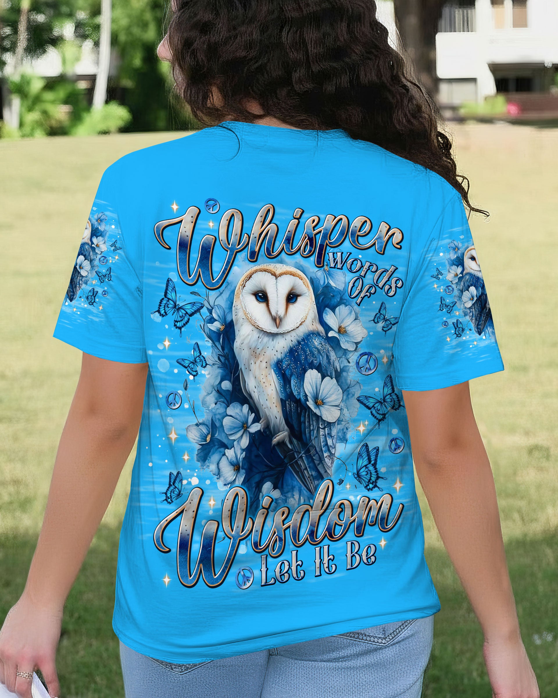 WHISPER WORDS OF WISDOM LET IT BE OWL ALL OVER PRINT  - TLNT1110253