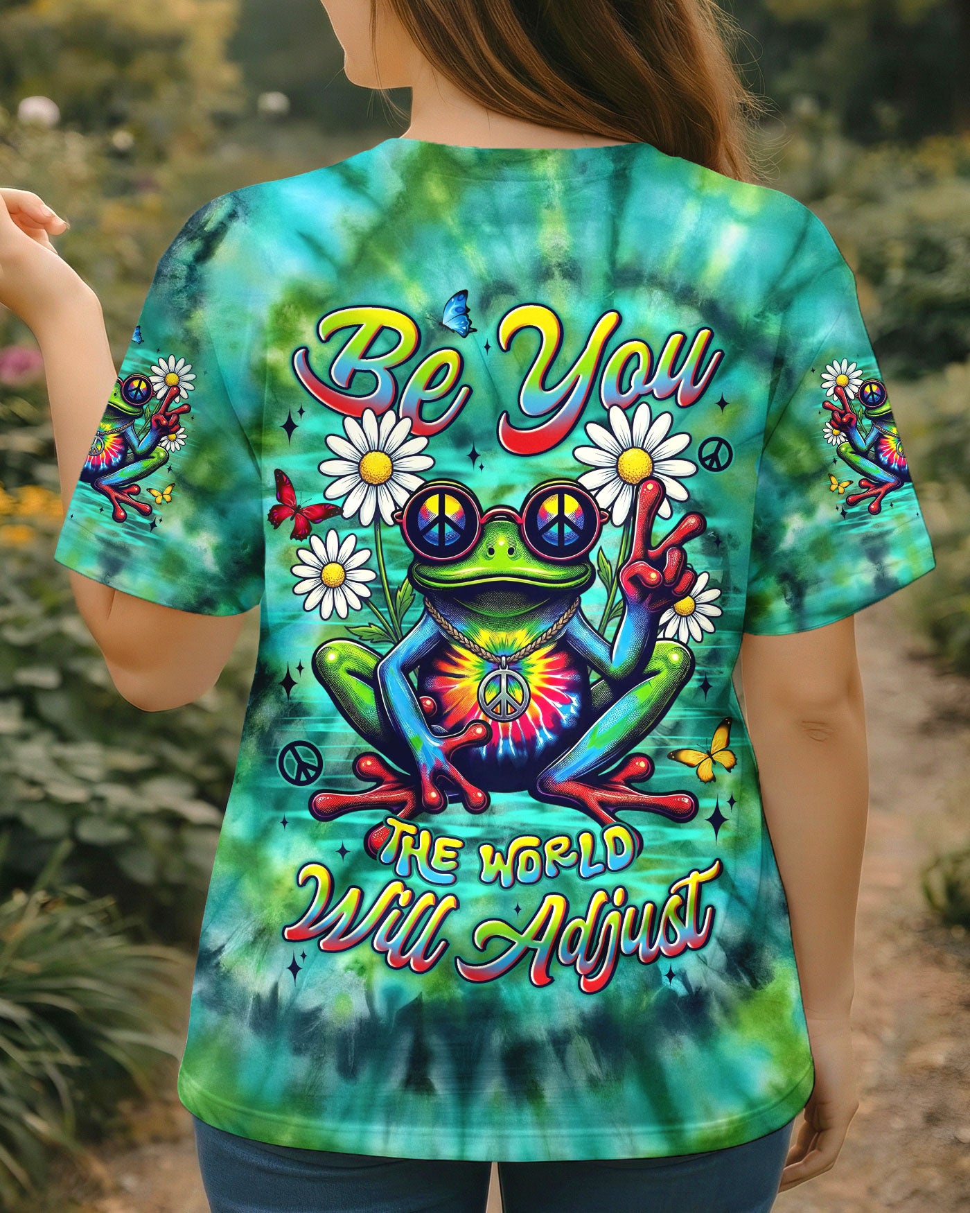 BE YOU THE WORLD WILL ADJUST FROG ALL OVER PRINT - TYLN1303263
