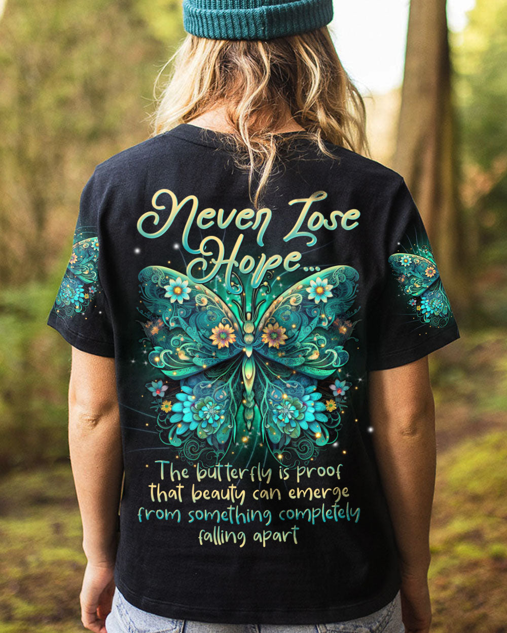 NEVER LOSE HOPE BUTTERFLY ALL OVER PRINT - TLTR2505231