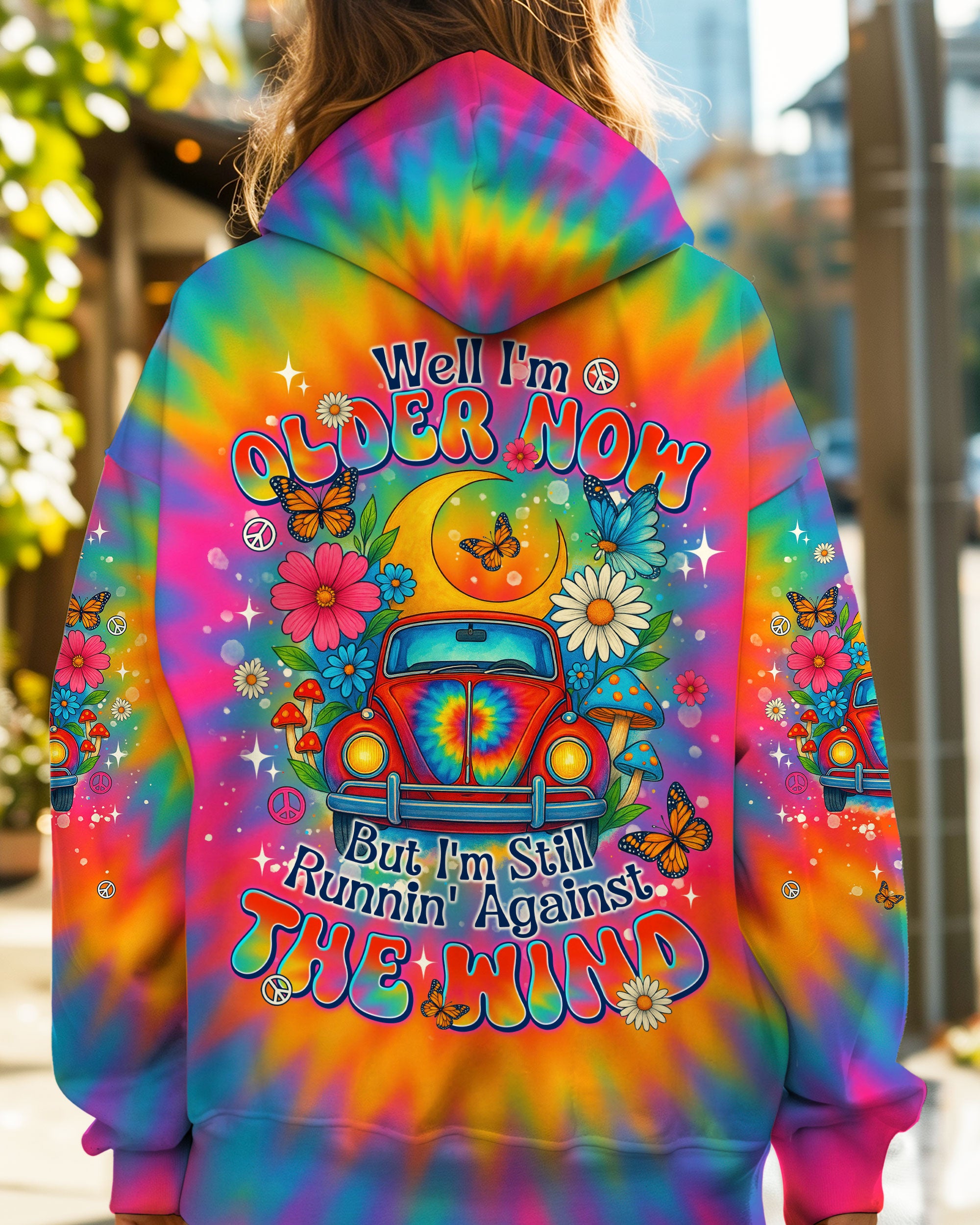 RUNNING AGAINST THE WIND TIE DYE CAR ALL OVER PRINT - TLNT2606253
