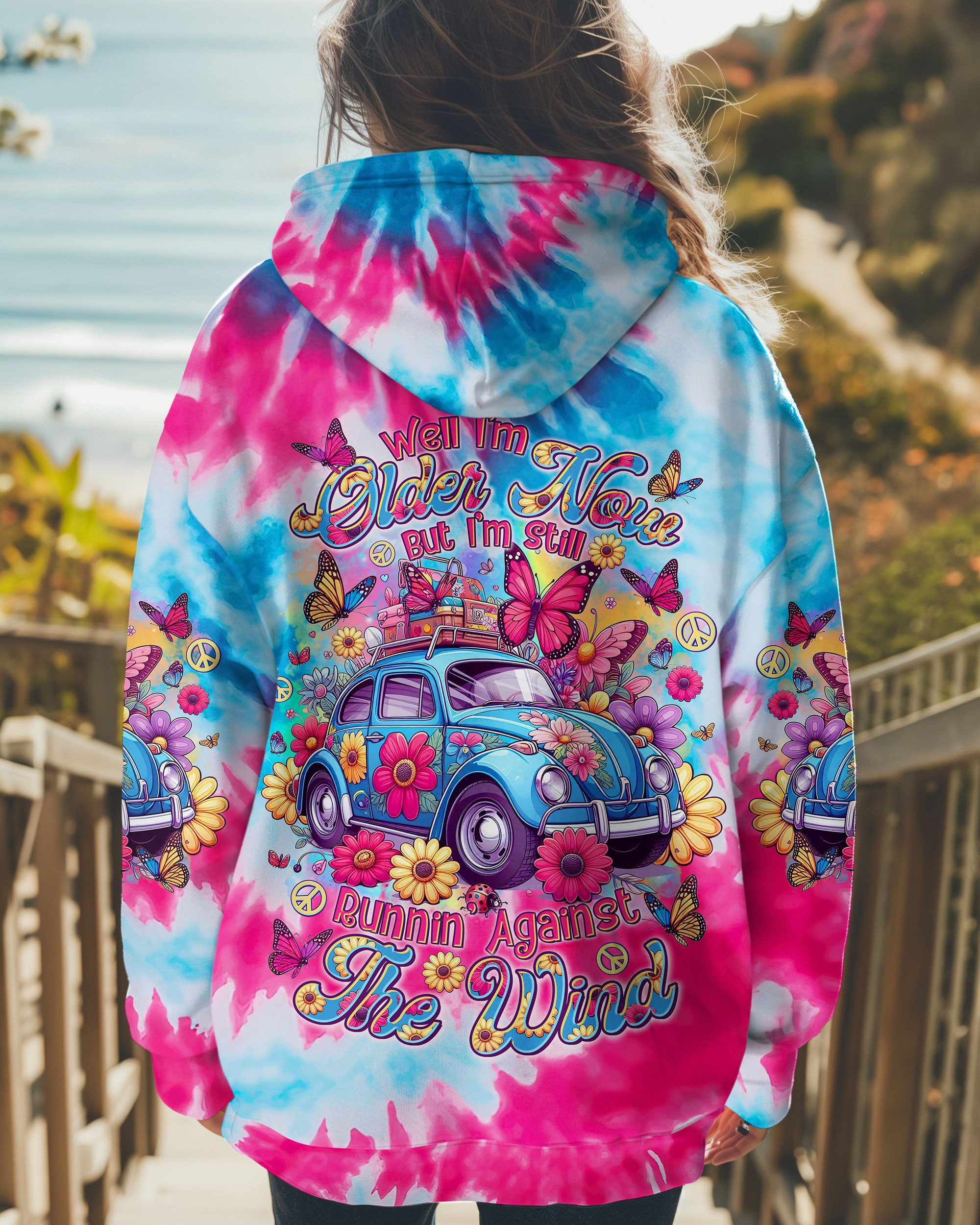 RUNNING AGAINST THE WIND CAR TIE DYE ALL OVER PRINT - TLTR0801254