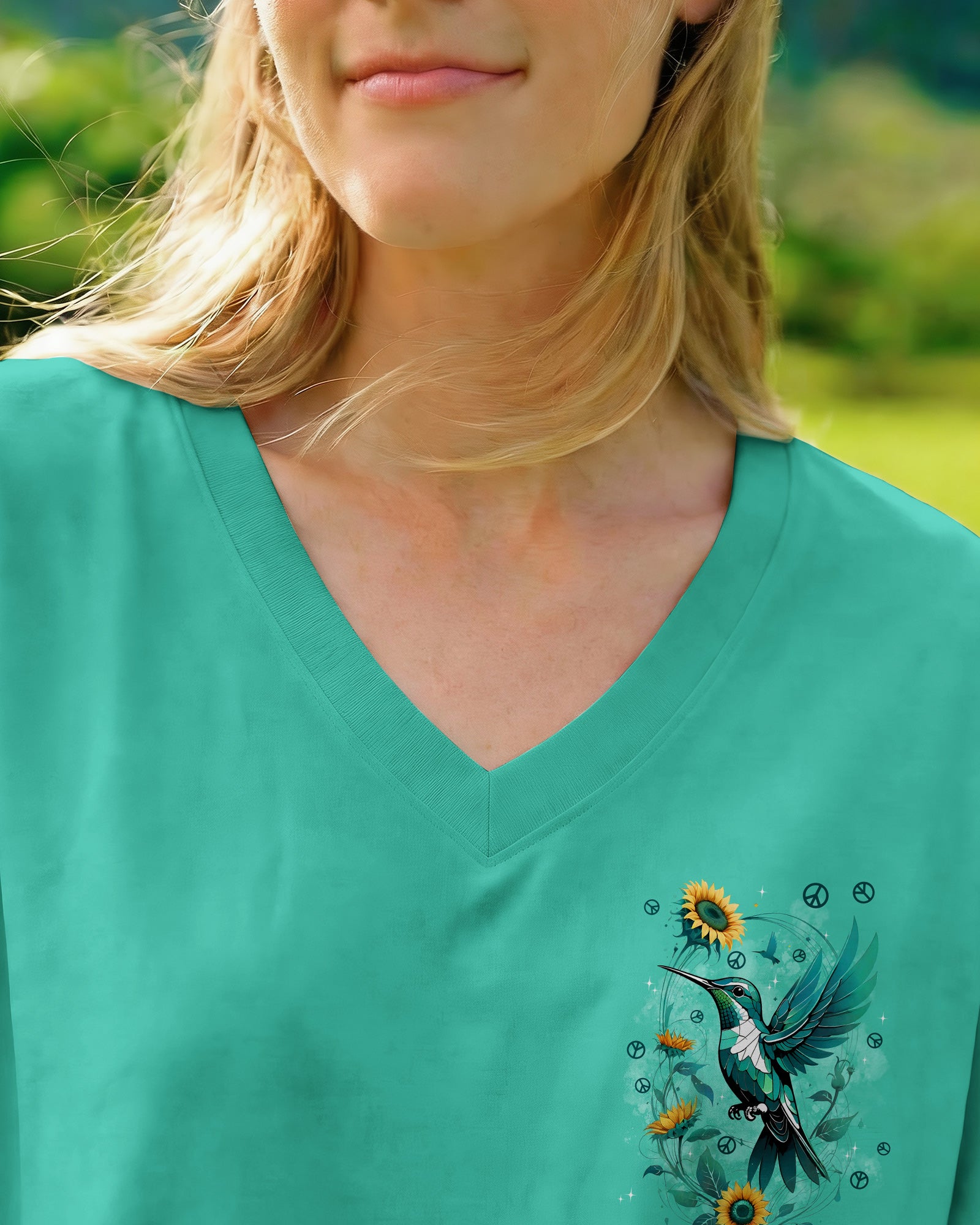 JUST BREATHE HUMMINGBIRD ALL OVER PRINT - TYPQ2702262