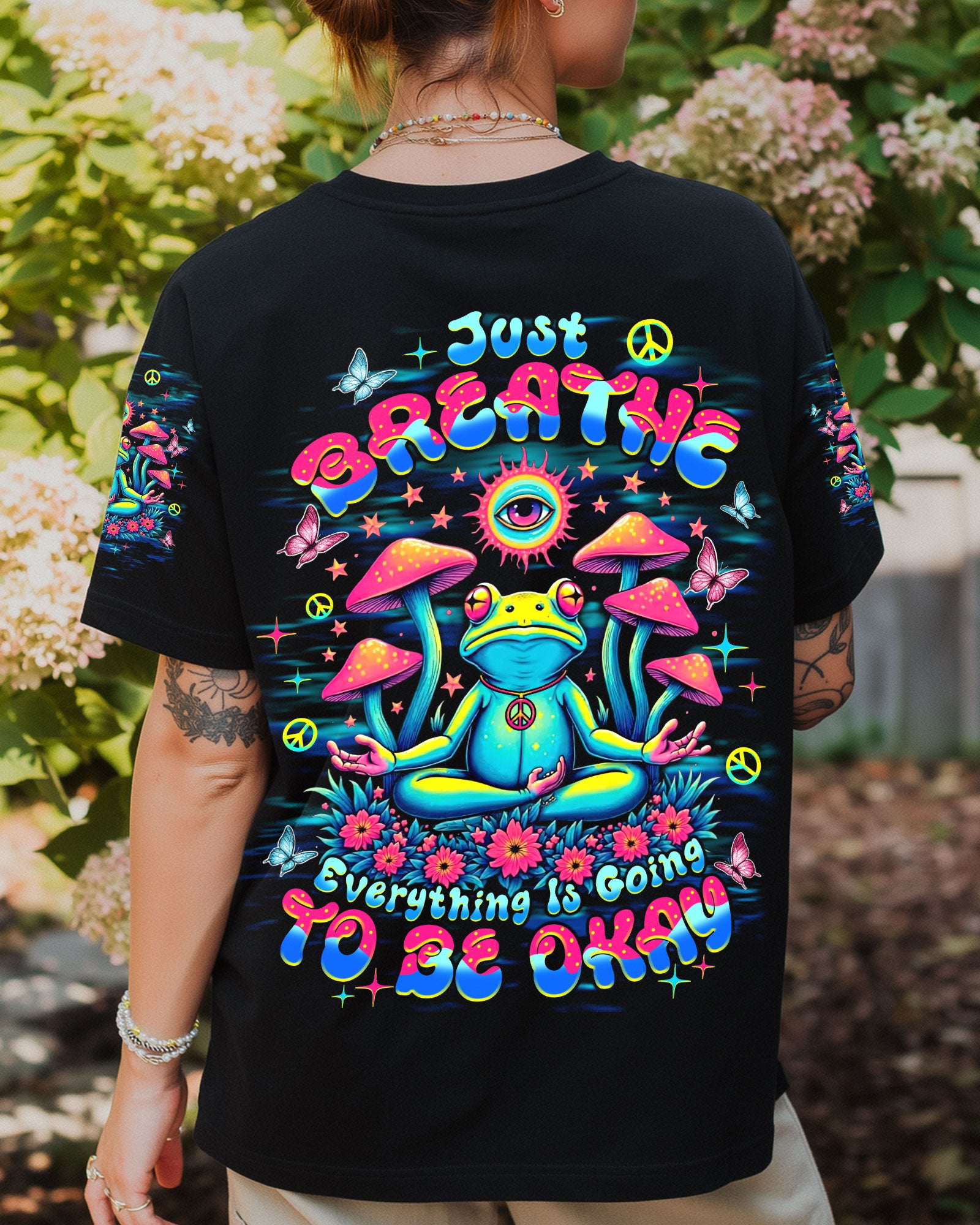 JUST BREATHE FROG ALL OVER PRINT - TLNT0210253