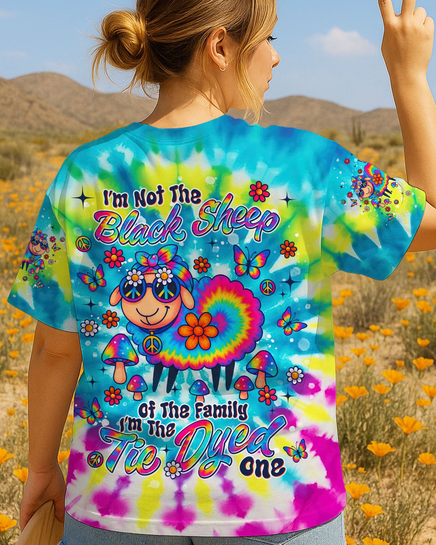 I'M NOT THE BLACK SHEEP TIE DYE ALL OVER PRINT  - TLNT1309252