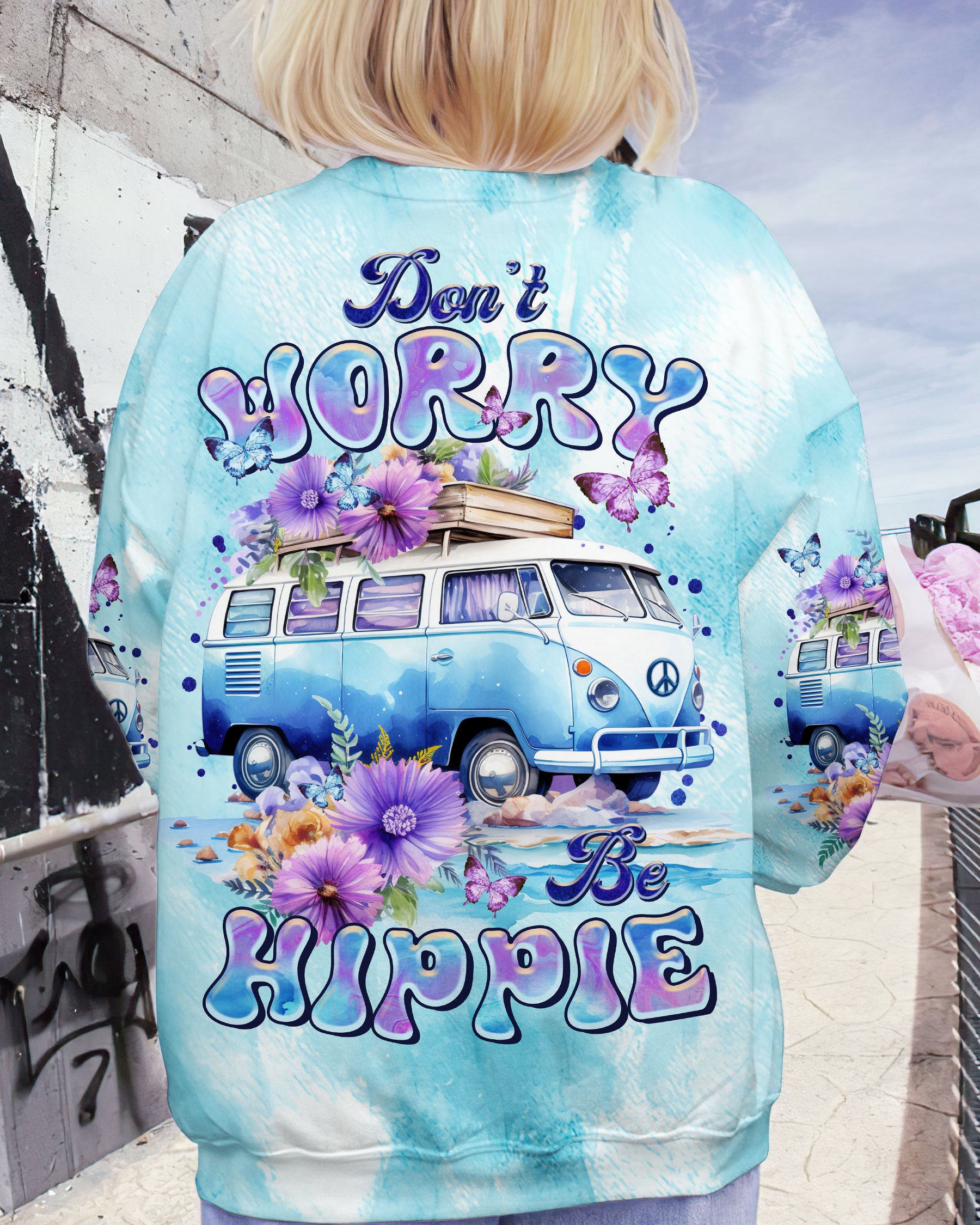 DON'T WORRY BE HIPPIE ALL OVER PRINT - TLTR1210231