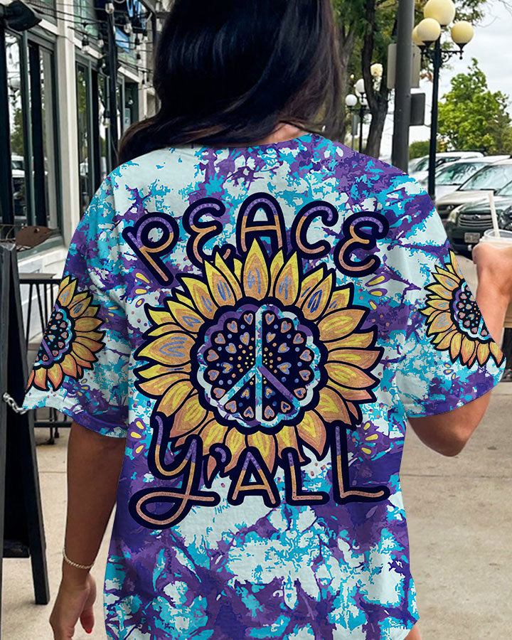 PEACE Y'ALL TIE DYE ALL OVER PRINT - TLTR2706233