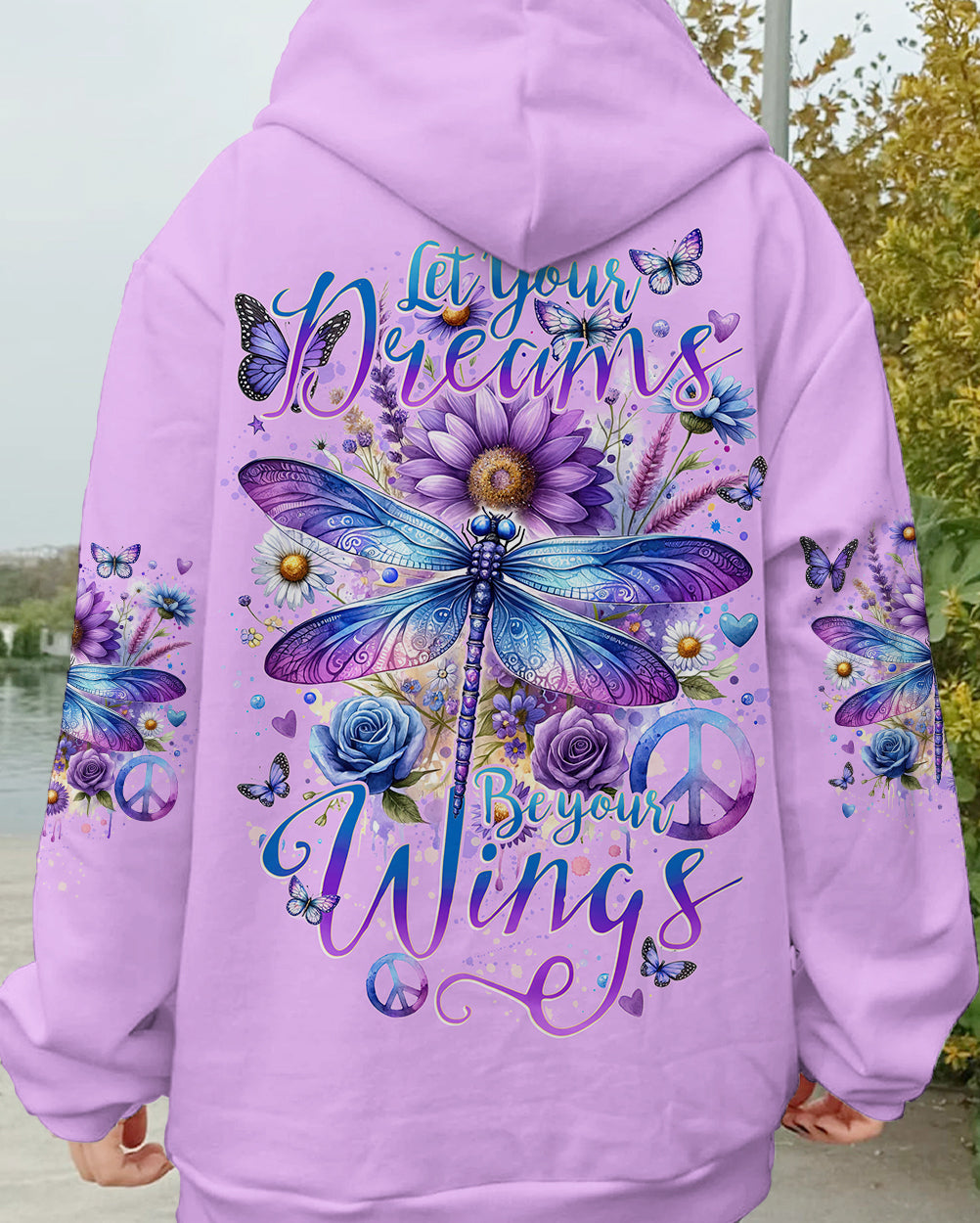 LET YOUR DREAMS BE YOUR WINGS DRAGONFLY ALL OVER PRINT - TYTD0201242