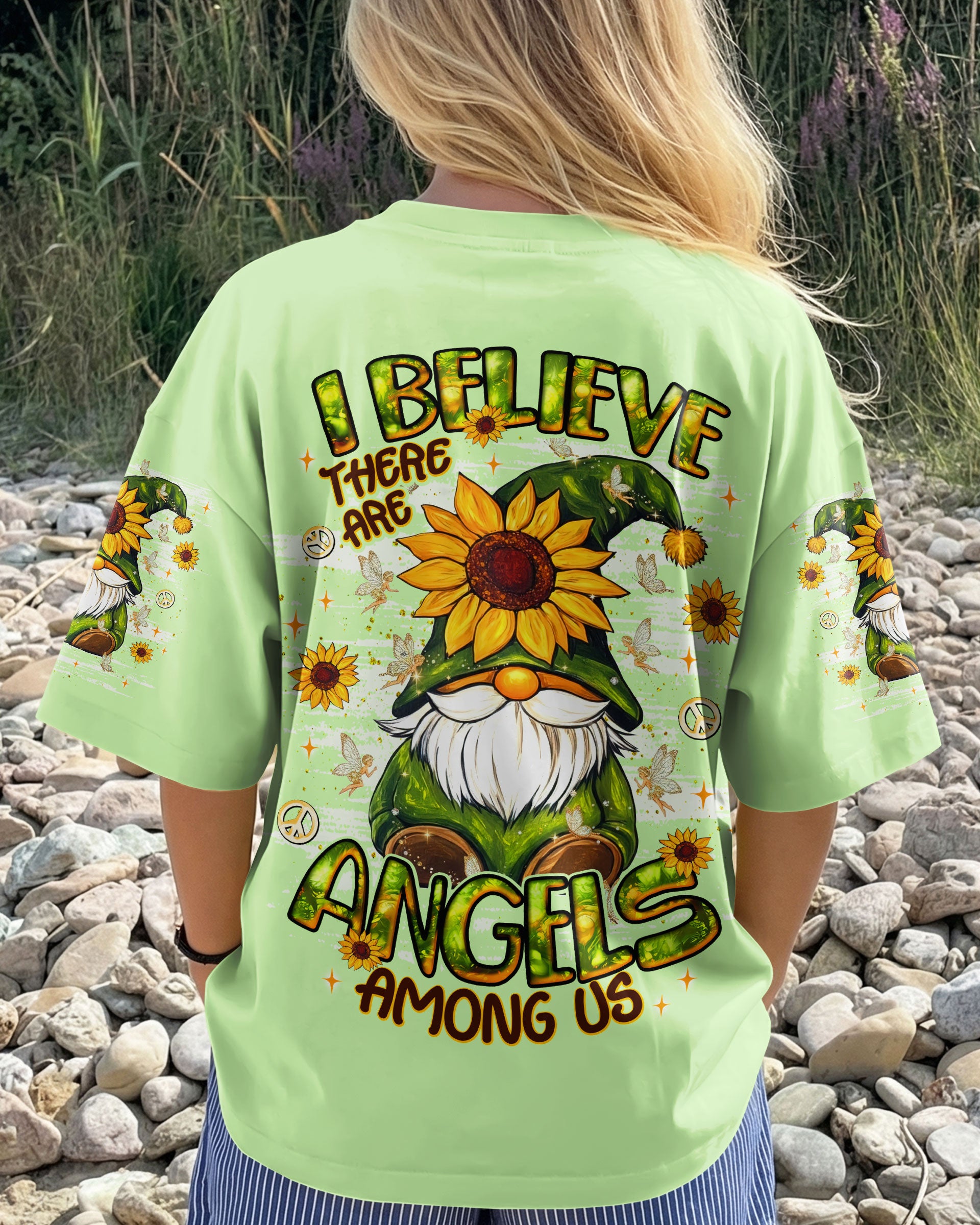I BELIEVE THERE ARE ANGELS AMONG US GNOME  ALL OVER PRINT - TLNT0502261