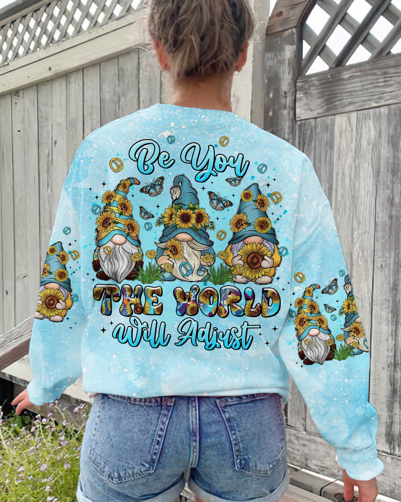 BE YOU THE WORLD WILL ADJUST GNOME ALL OVER PRINT - TLTR2908231