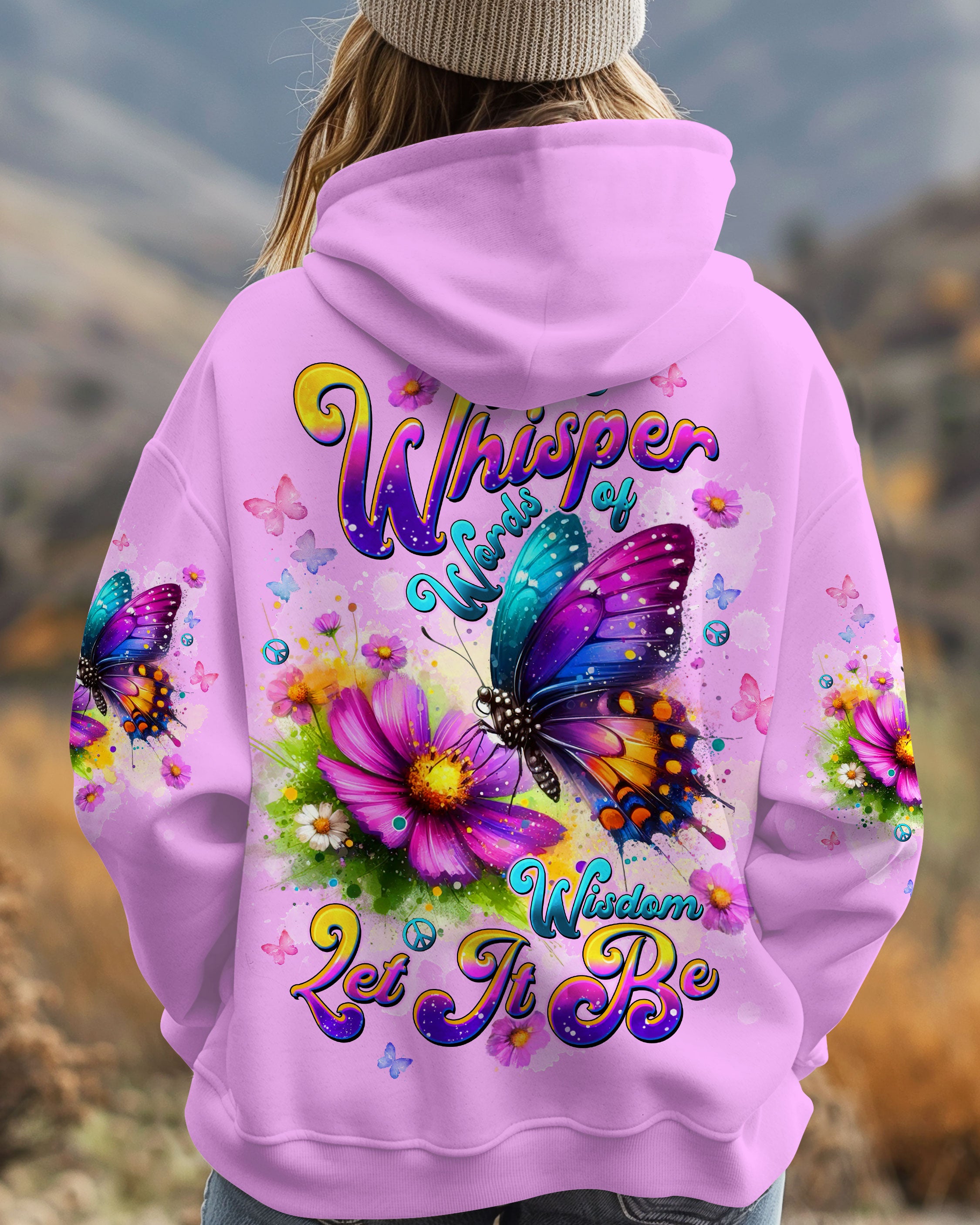 WHISPER WORDS OF WISDOM LET IT BE BUTTERFLY ALL OVER PRINT  - TLTW2608251