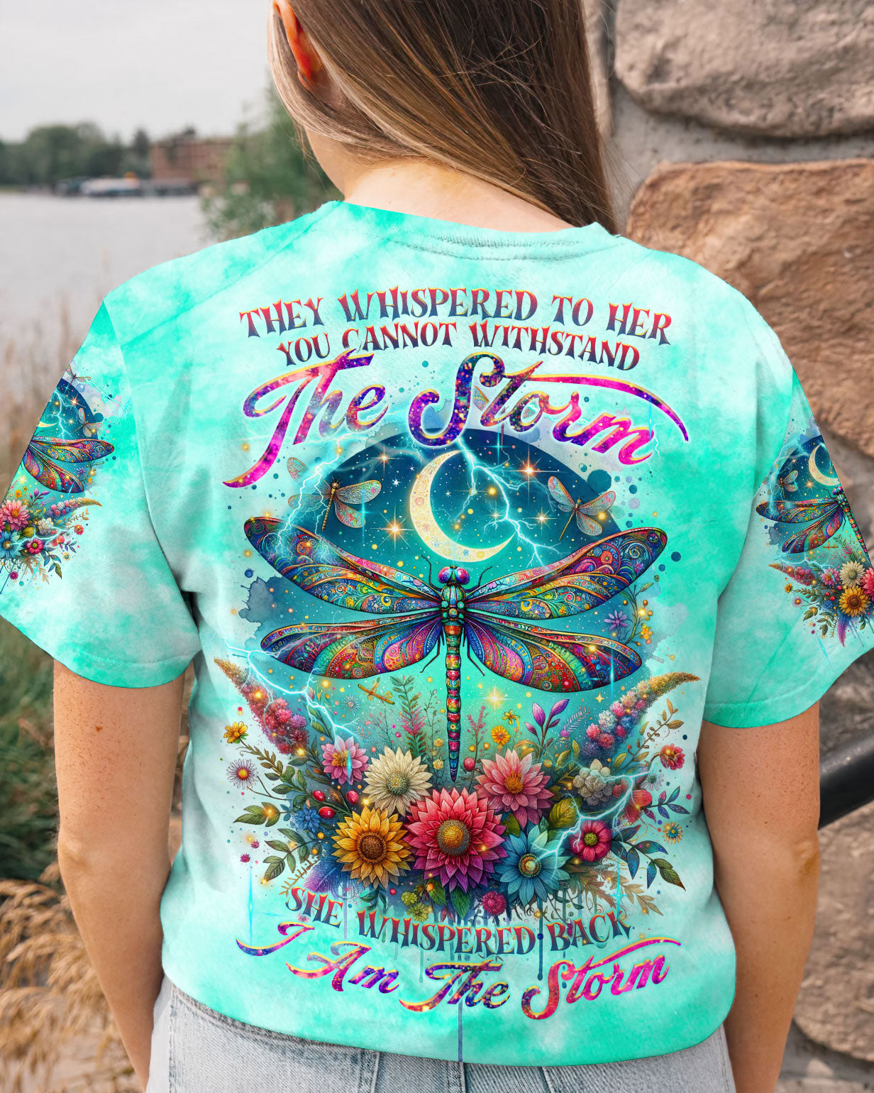 I AM THE STORM DRAGONFLY FLORAL ALL OVER PRINT - TLTR2511232