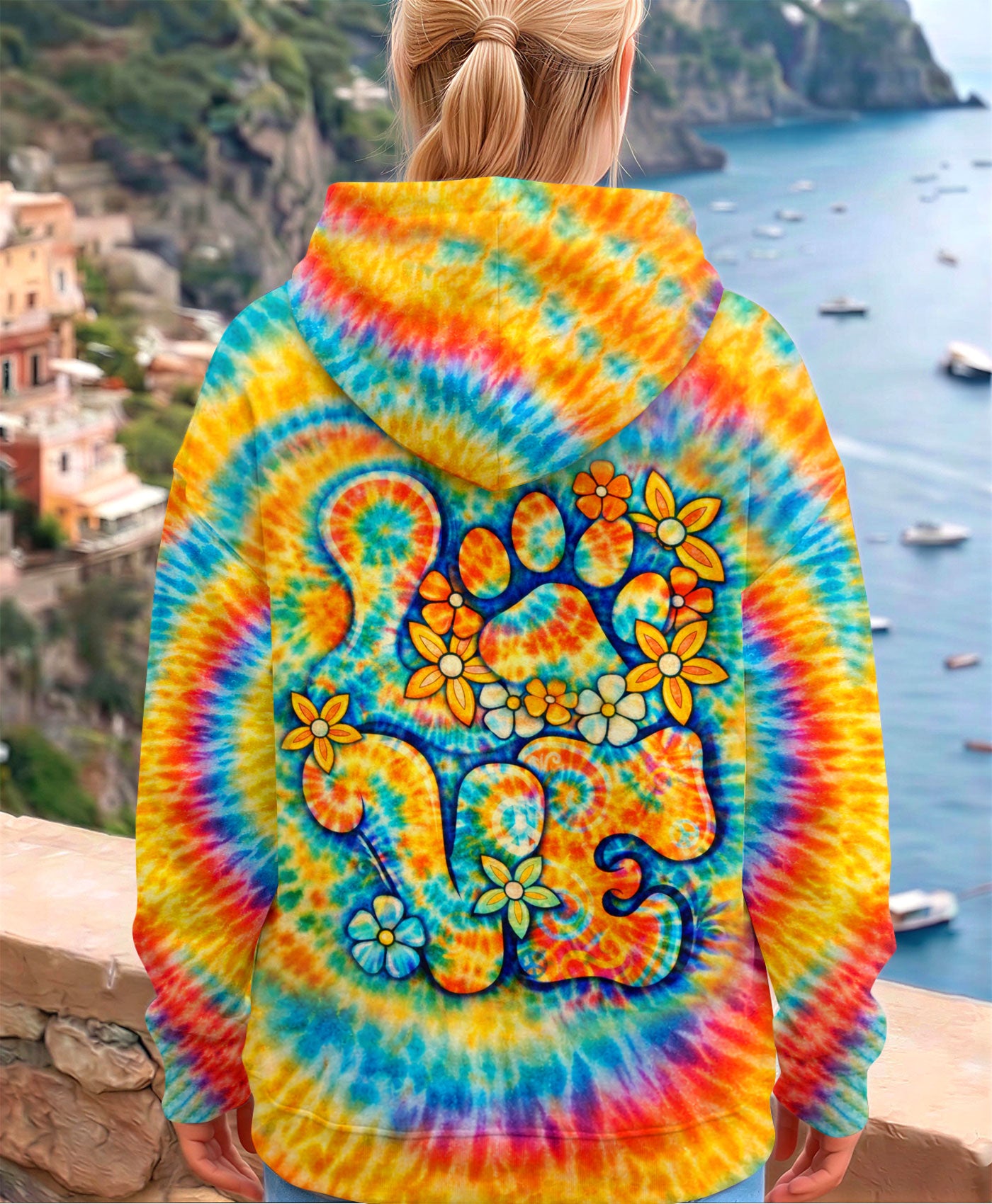 LOVE PAW PRINT SWIRL ALL OVER PRINT - TLHN2503252