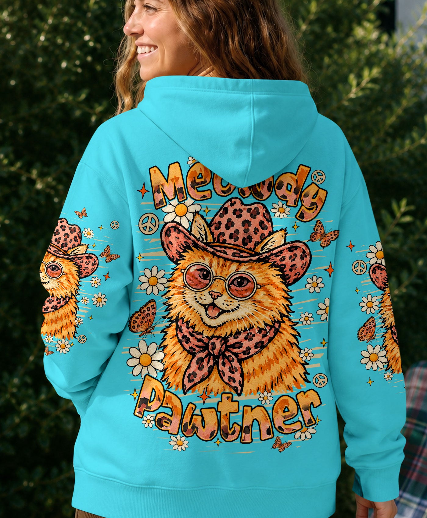 MEOWDY PAWTNER ORANGE TABBY CAT ALL OVER PRINT - TLHN2307261