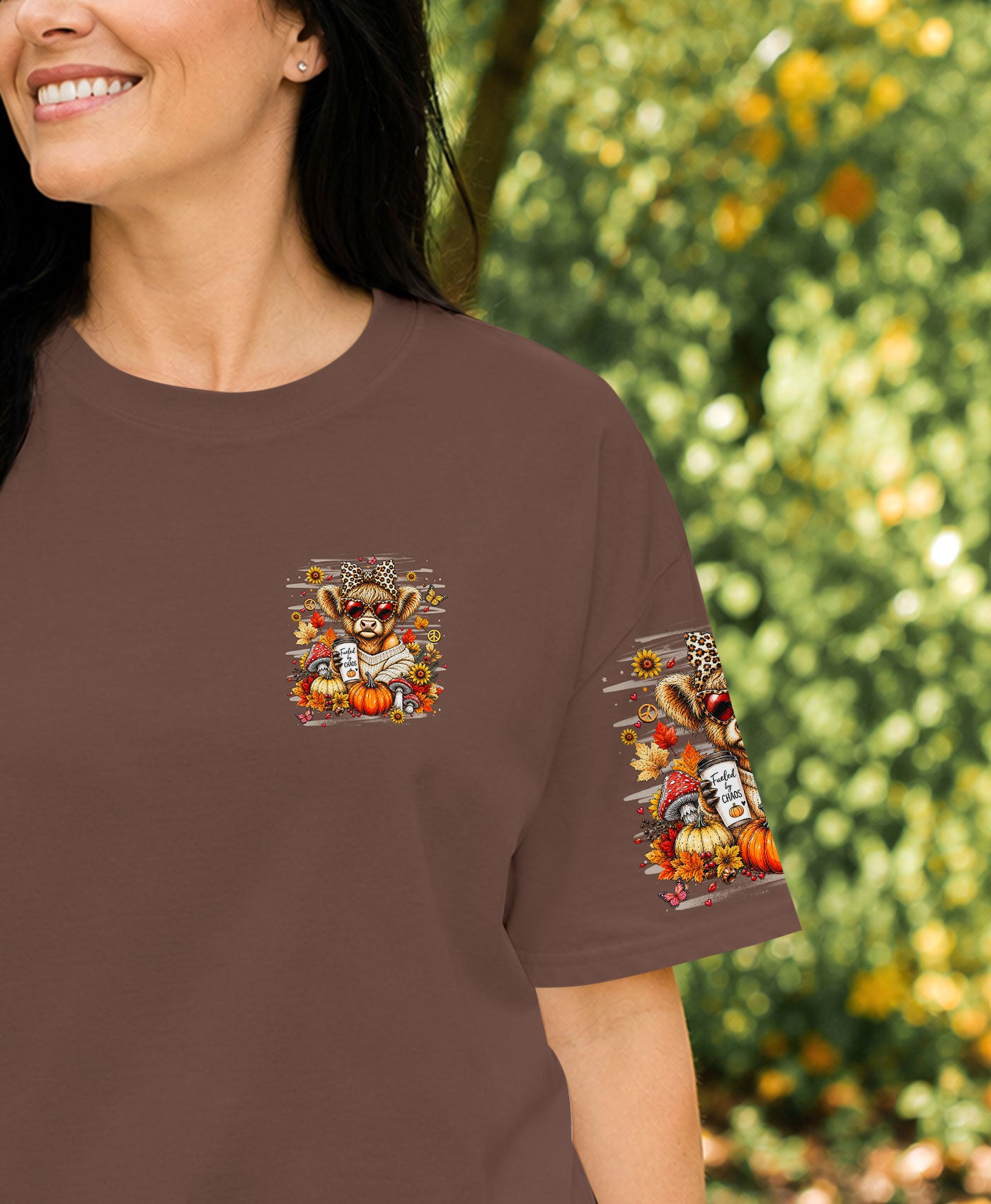 LEAVES FALL I DON'T HIGHLAND COW AUTUMN ALL OVER PRINT - TLHN2107262