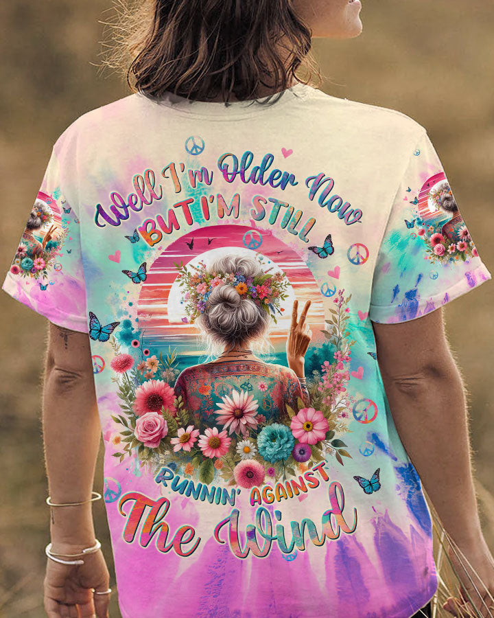 RUNNING AGAINST THE WIND OLD LADY ALL OVER PRINT - TLTW2512232