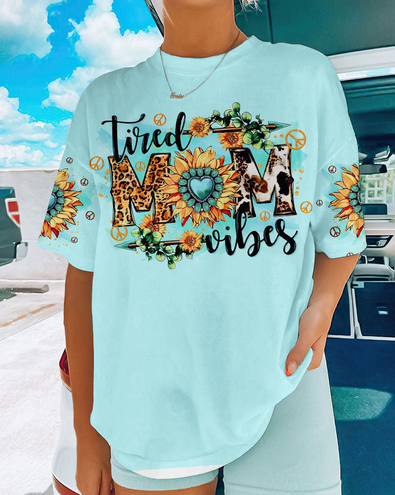 TIRED MOM VIBES SUNFLOWER ALL OVER PRINT - TLTR1808231