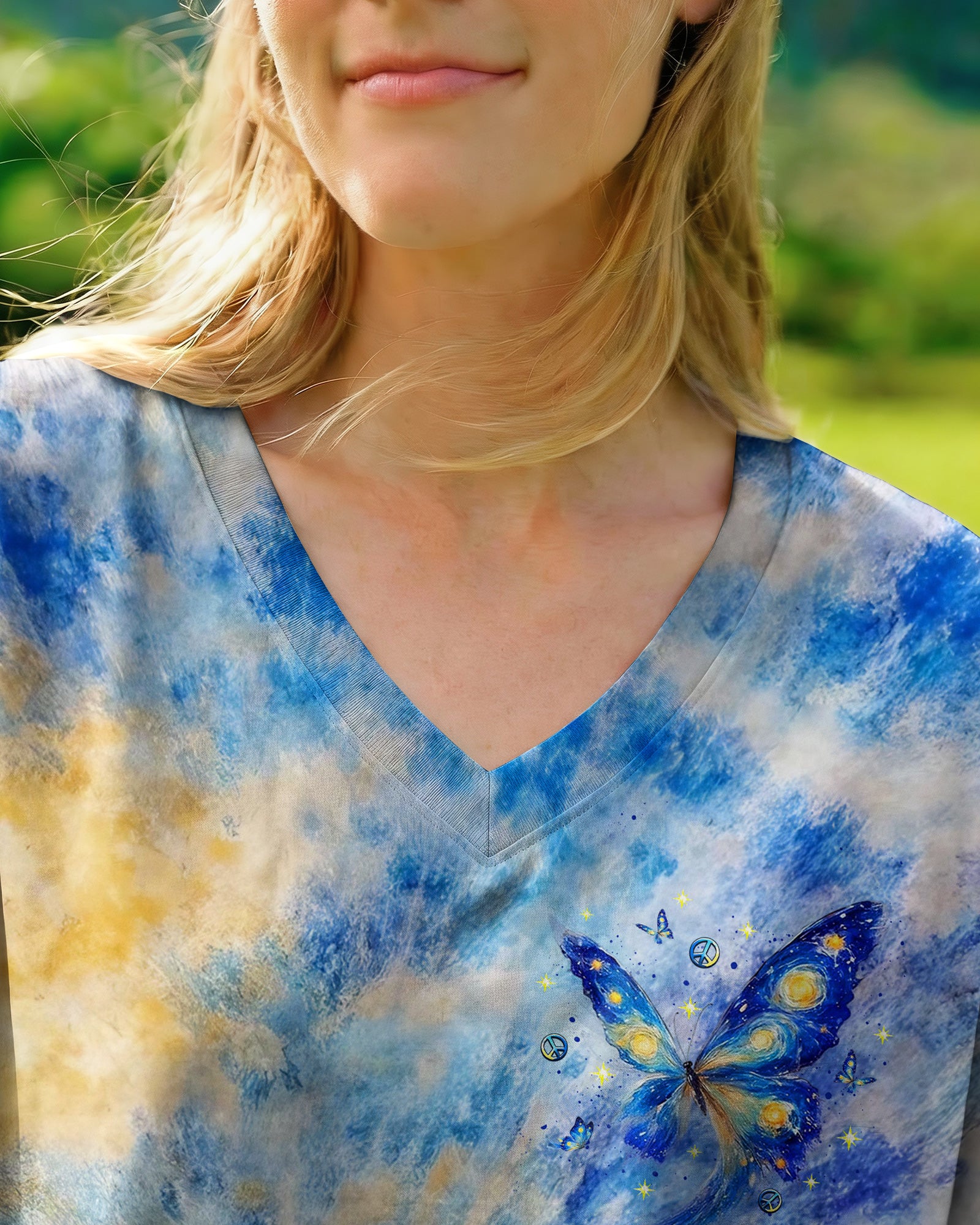 WHISPER WORDS OF WISDOM LET IT BE BUTTERFLY ALL OVER PRINT - YHLT2702262