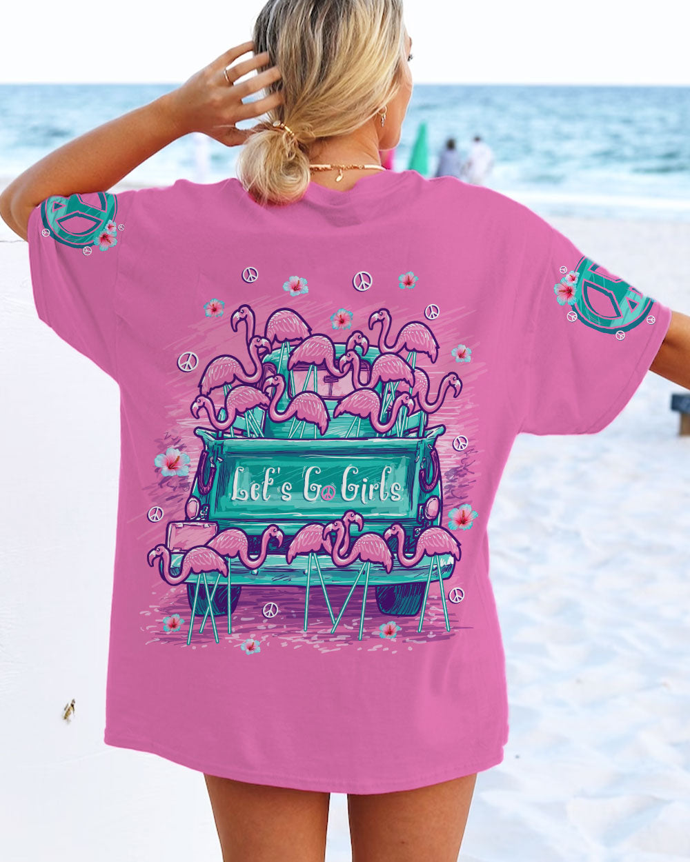 LET'S GO GIRLS FLAMINGO ALL OVER PRINT - TLNT2606231