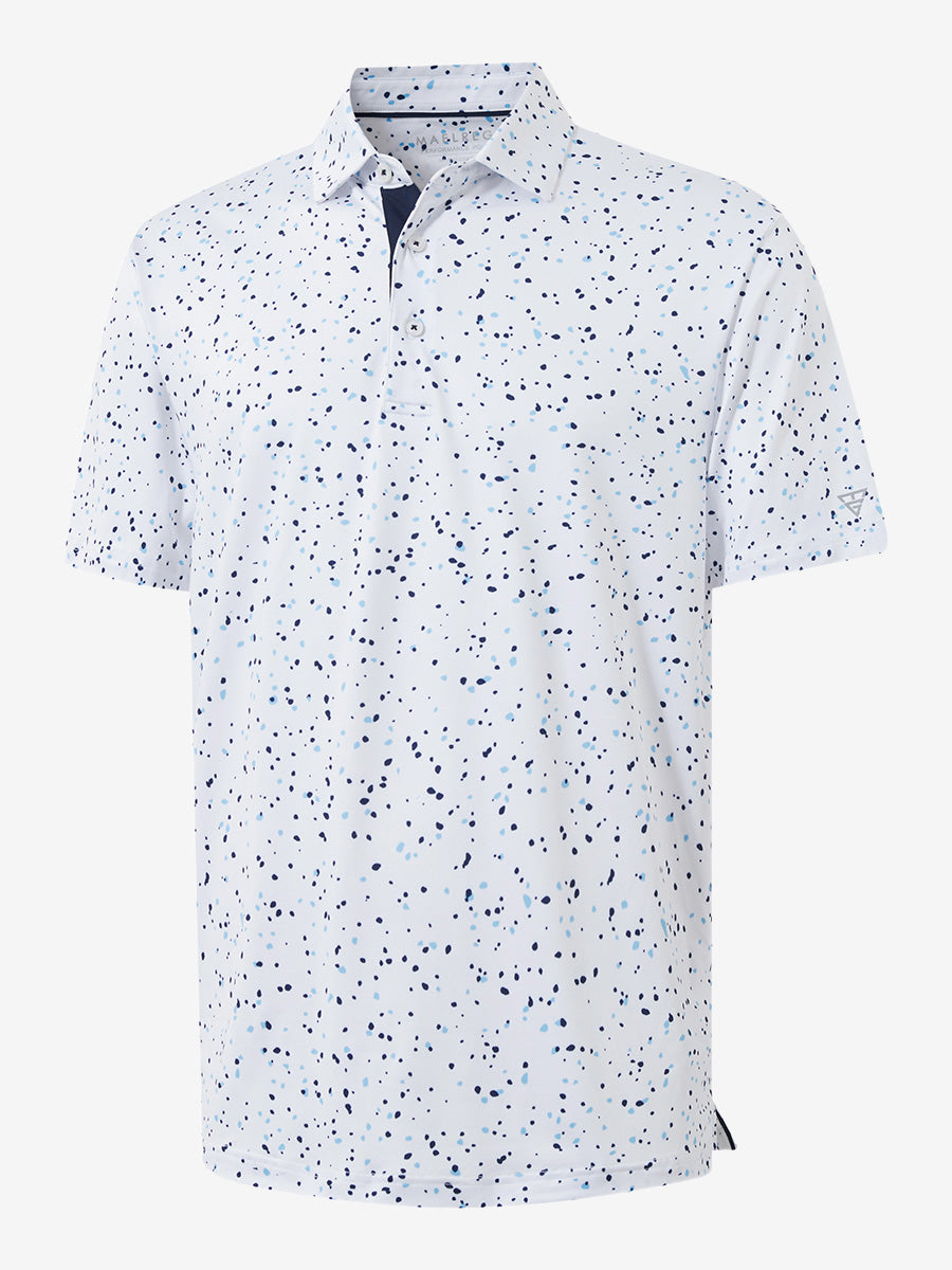 Swing in Style: 4-Way Stretch Performance Printed Golf Polo