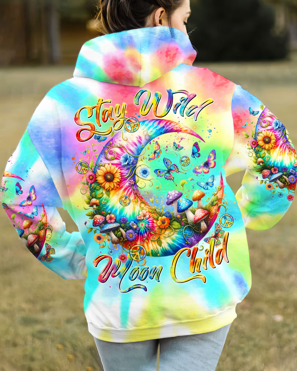STAY WILD MOON CHILD TIE DYE ALL OVER PRINT - TLTR2911231