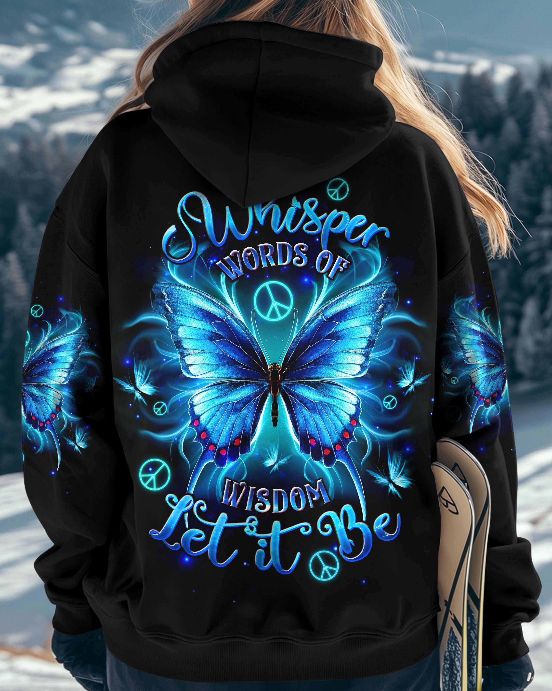 WHISPER WORDS OF WISDOM LET IT BE BUTTERFLY ALL OVER PRINT  - TLTW1612242