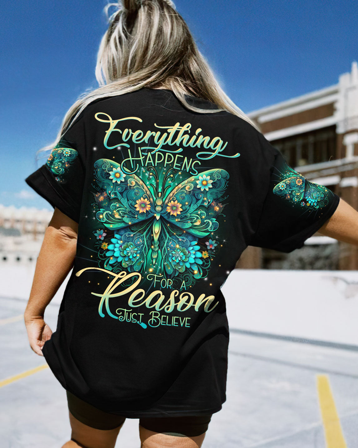 JUST BELIEVE BUTTERFLY ALL OVER PRINT - TLTR2106231