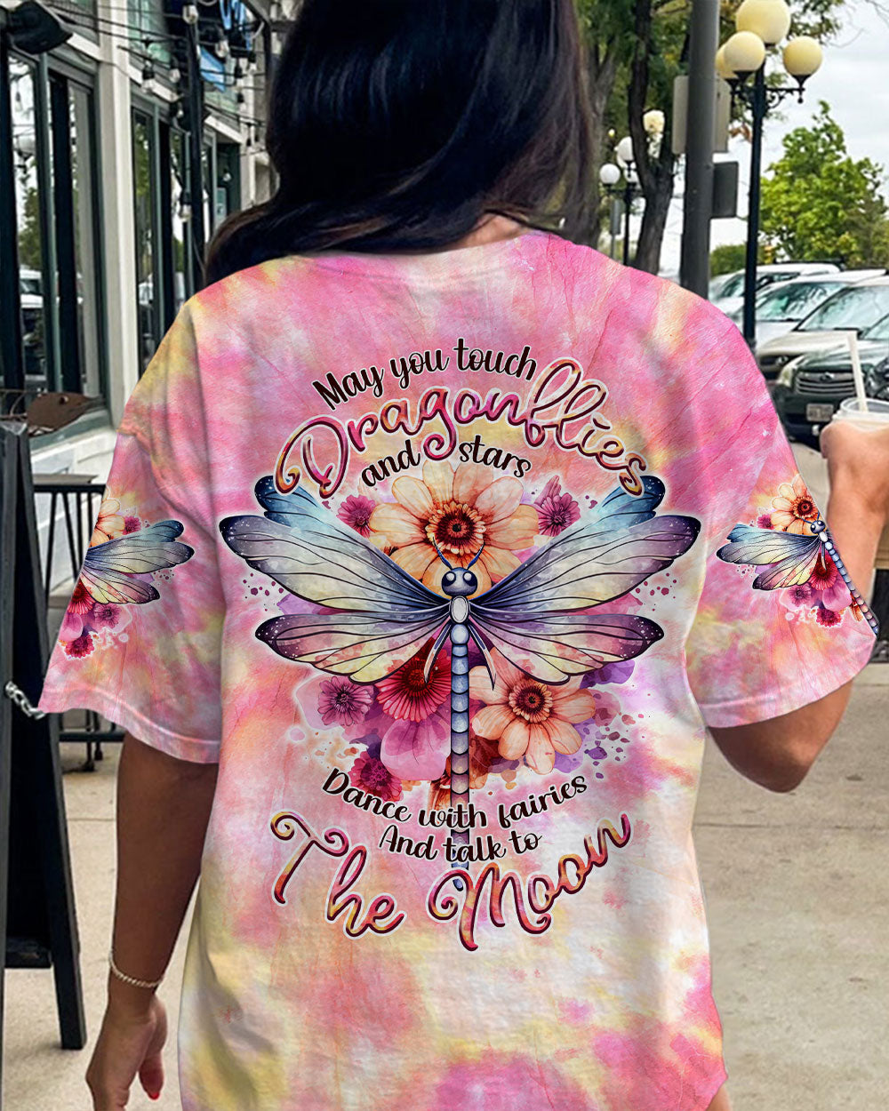 MAY YOU TOUCH DRAGONFLIES AND STARS TIE DYE ALL OVER PRINT - TLNT1506233